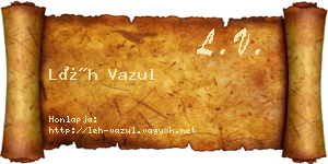 Léh Vazul névjegykártya